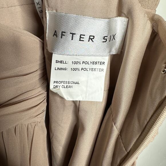 After Six Womens Dress Size 16 Topaz Tan Sequin Maxi Bridsemaid NWT - Picture 5 of 8